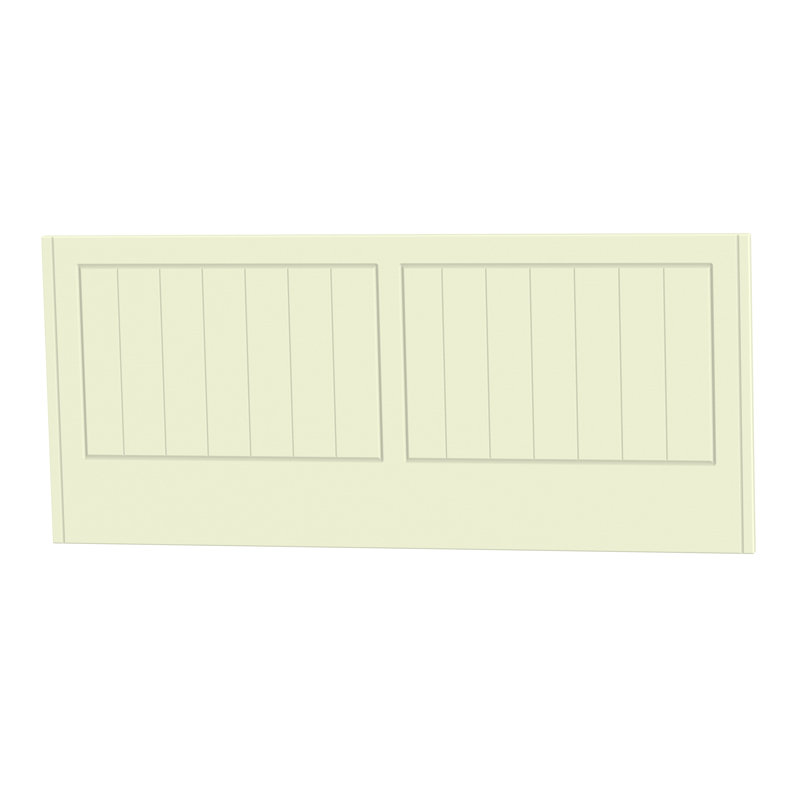 Fully Assembled Saxena Headboard, Small Double (4'), Cream with Oak Finishing