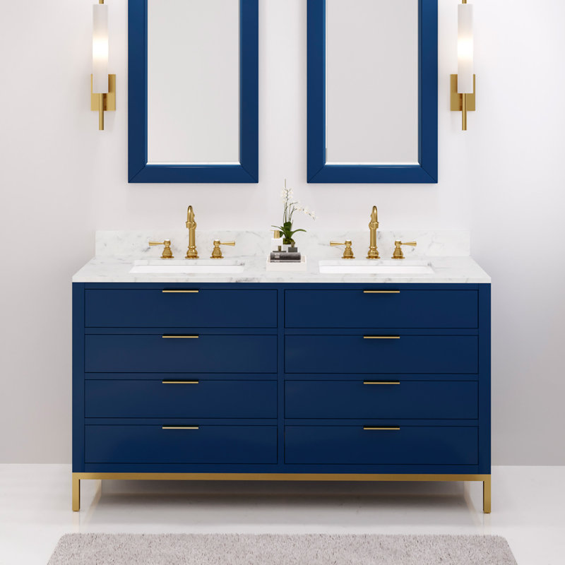 60'' W Double Vanity, 60", Monarch Blue