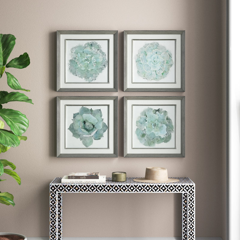 « natural beauties botanique » par grace feyock-ensemble de 4 reproductions d’images sur papier