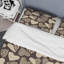 Ensemble de housse de couette en microfibre brun / beige 3 pièces