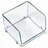 Azar Displays Small Clear Stackable Bin, 2-pack