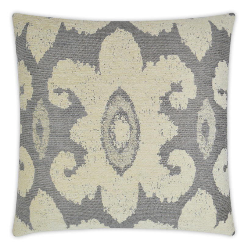 Rekha Square Pillow Cover & Insert, Gray