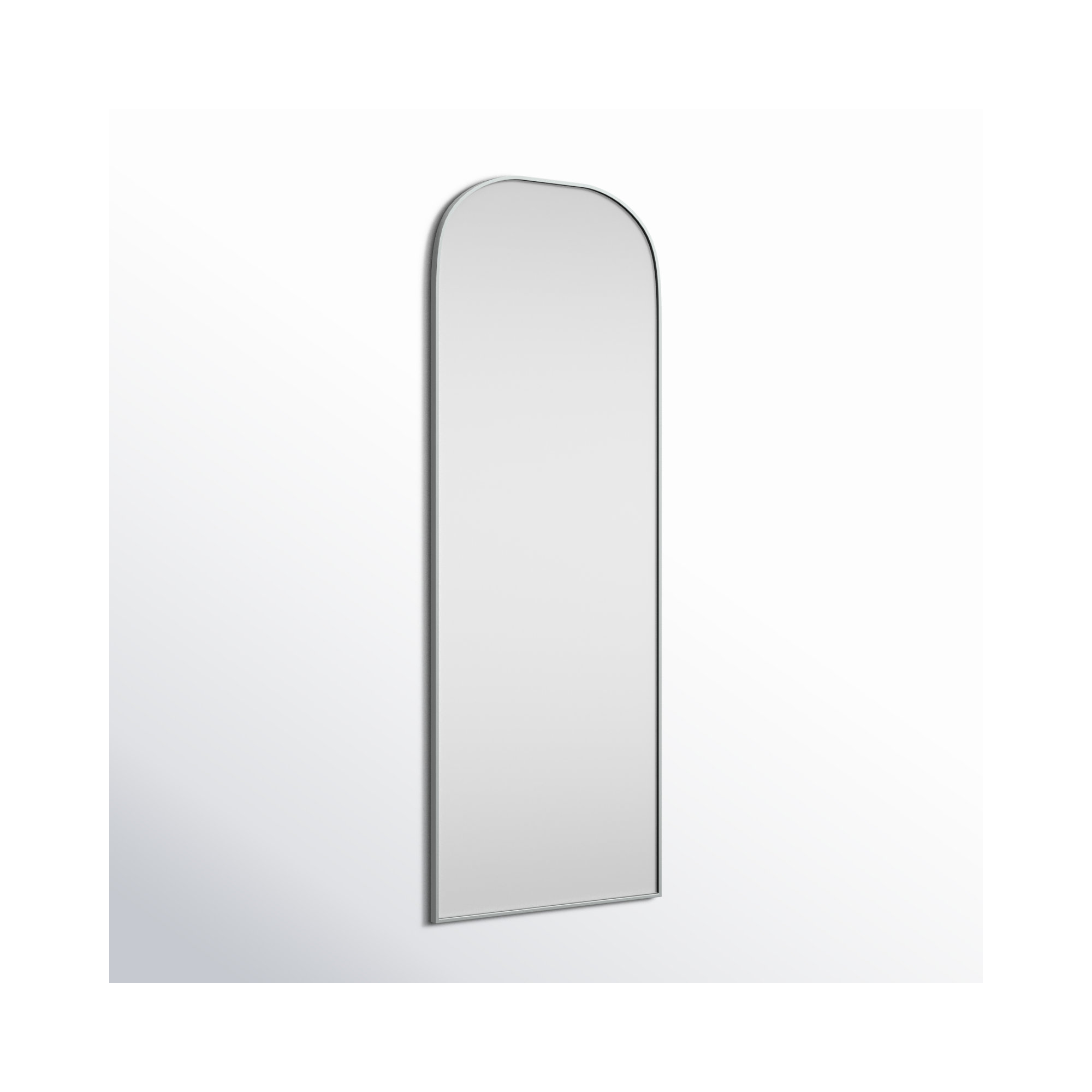 Sabine Metal Wide Arch Wall Mirror, Silver, 74" x 28"