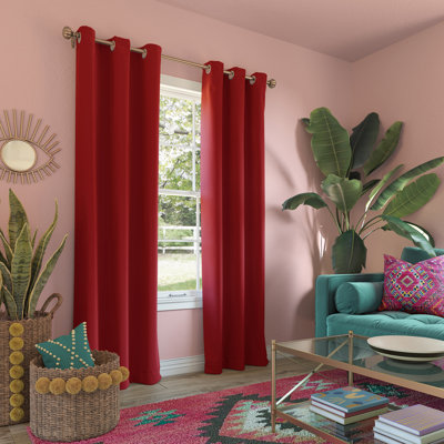 Riley Theater Grade 100% Blackout Grommet Curtain Panel