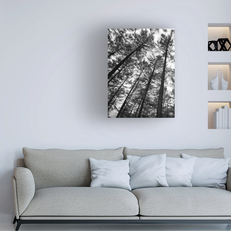 Paysage, arbre foncé, forêt, 2 pièces, H 19 po x l 14 po x P 2 po