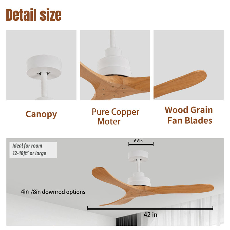 42-Inch Ceiling Fan Without Light