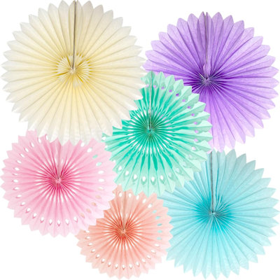 Décorations de fête pastel arc-en-ciel en papier fête crème glacée colorée macaron de Pâques suspendu rose clair bleu mauve menthe pêche ivoire décoration anniversaire mariage nuptiale fête de naissance fournitures de salle de classe