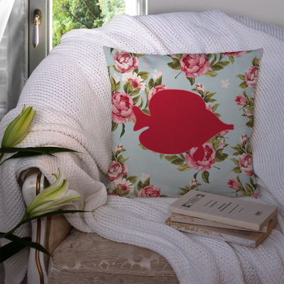 Coussin décoratif intérieur/extérieur bleu shabby élégance Tang Fish