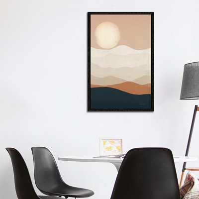 Mojave Mountains And Moon Landscape by Ryan Fowler - Print on Canvas