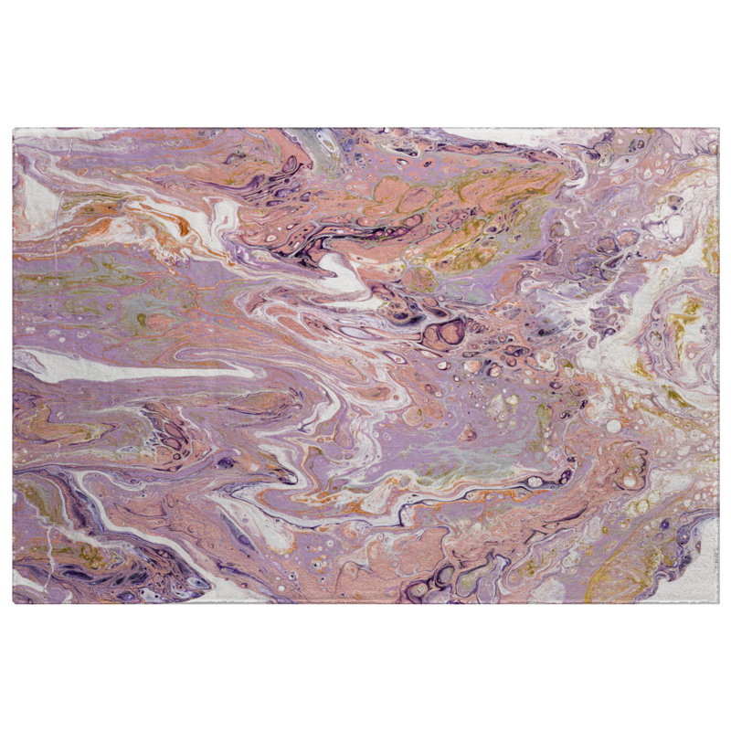 Premium Machine Washable Dream Shag ADS51 Abstract Rug, 2'6" x 3'10"