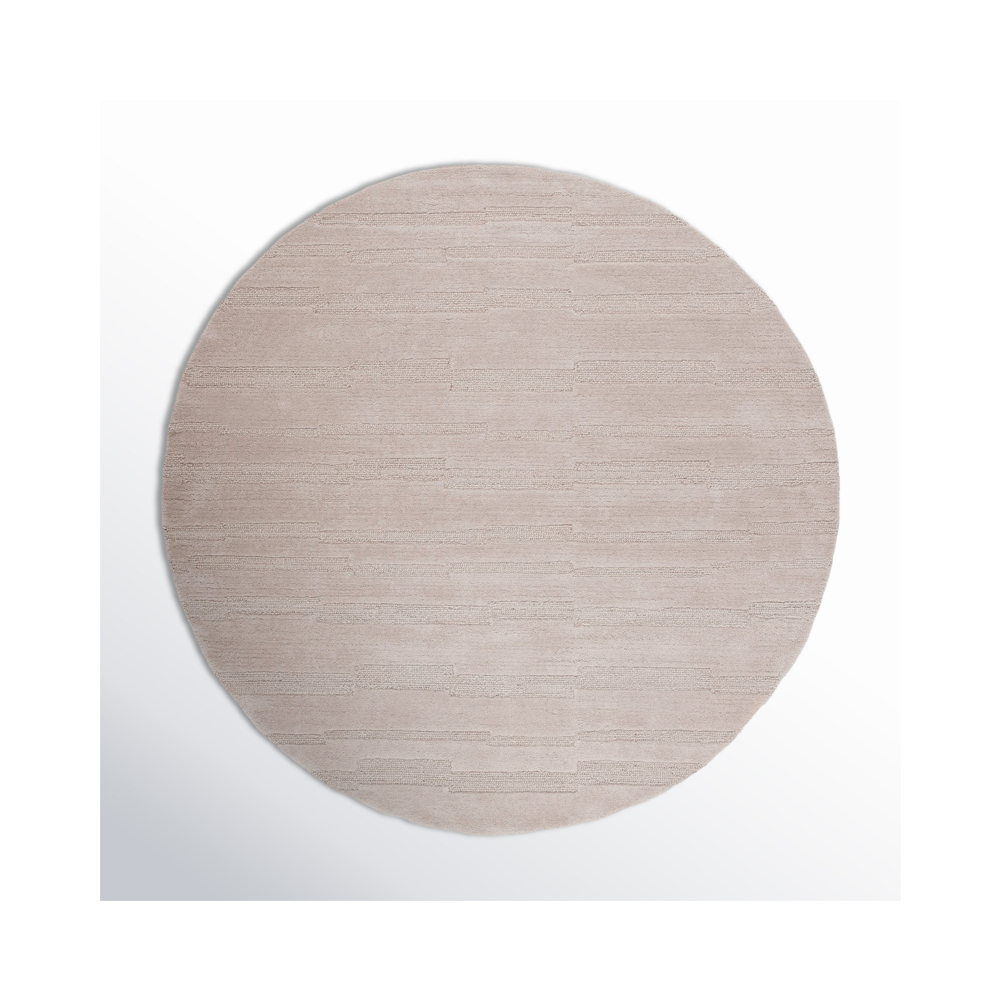 Elona Hand Tufted Beige Rug, Round 6'
