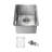 14'' L Single Bowl Stainless Steel Kitchen Sink