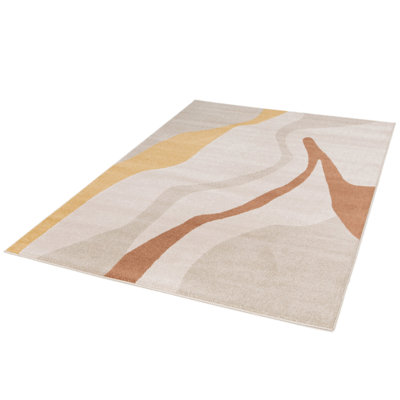 Machine Woven Rug, Polypropylene Plastic ,Abstract Pattern