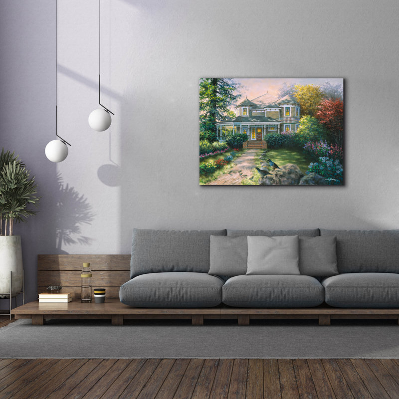  «Victorian Interlude» par Nicky Boehme, art mural sur toile, 54 po x 40 po, H 40 po x l 54 po