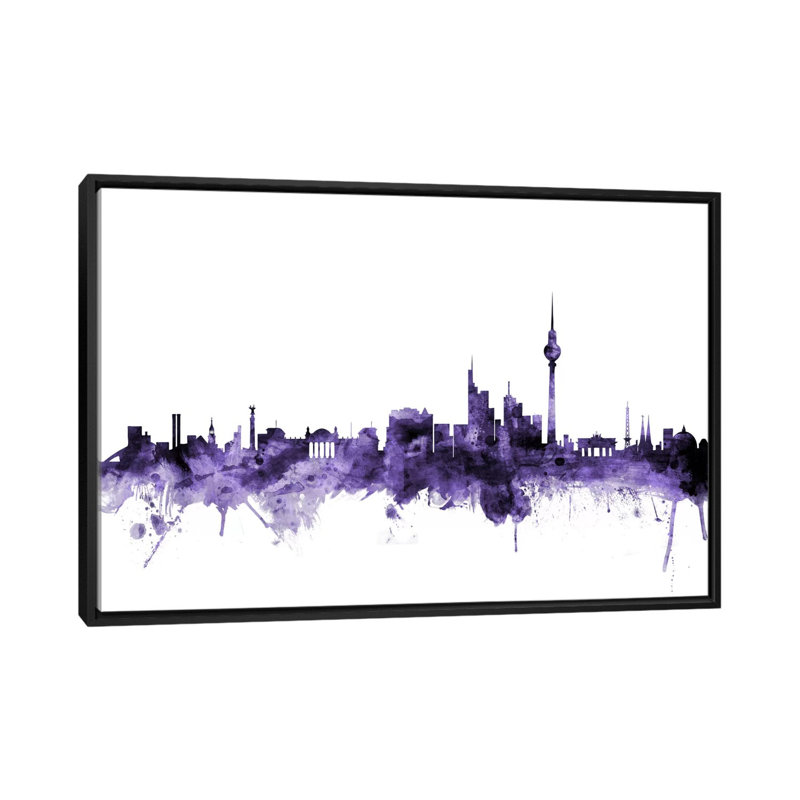 "Berlin, Allemagne" par Michael Tompsett, impression sur toile, H 32 po x l 48 po x P 1,5 po, Toile avec cadre noir