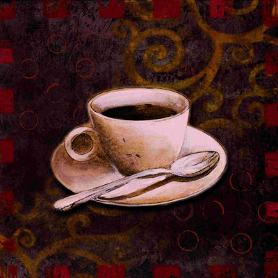 Tasse à thé - peinture sur toile tendue