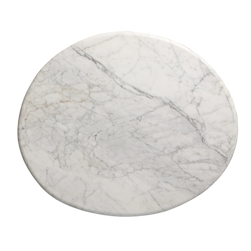 Stuart Marble Coffee Table, 15.5" H x 40.75" L x 34" W