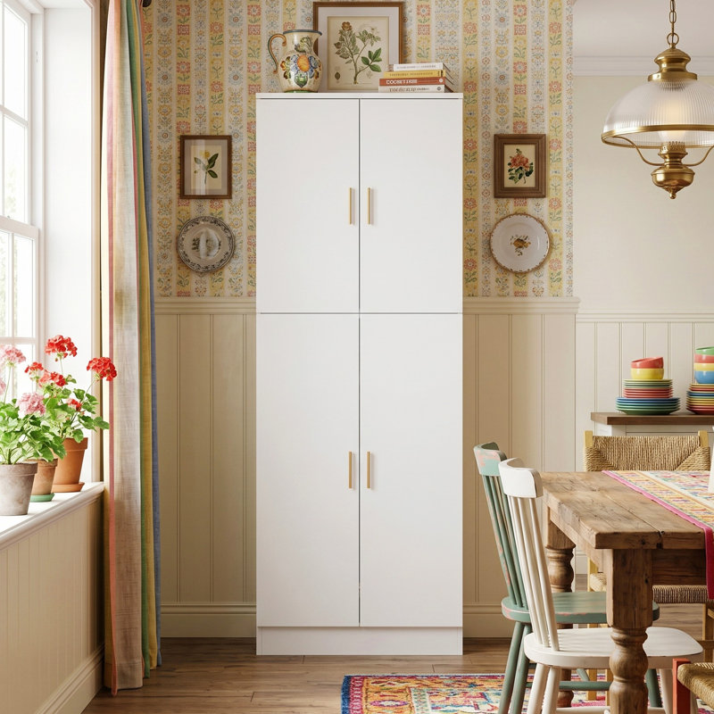 4-Door Storage Cabinet, Natural