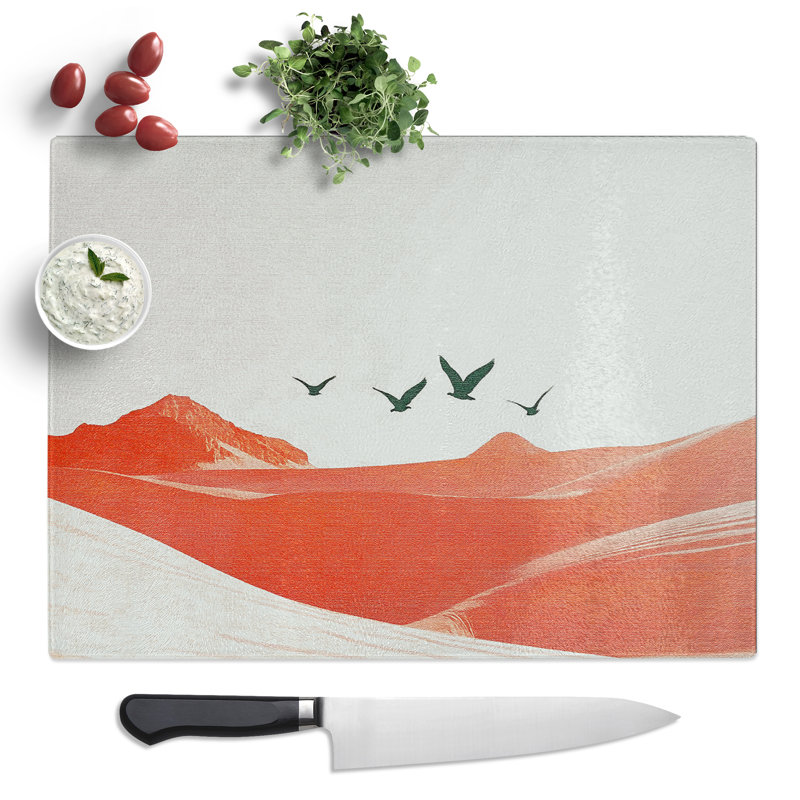Minimalist Birds Vol.3  Glass Chopping Board