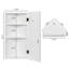 Armoire de salle de bain d'angle pour salle de bain avec lumière réglable, armoire de rangement triangulaire suspendue pour salle de bain avec 3 modes d'éclairage et miroir à luminosité réglable pour les petits espaces