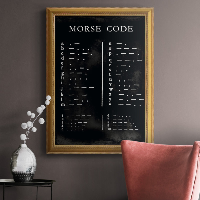 " Morse Code Chart ", 27" H x 18" W