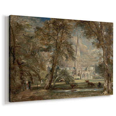 Cathédrale de Salisbury vue de l'évêché-John Constable-Toile tendue avec châssis-1823