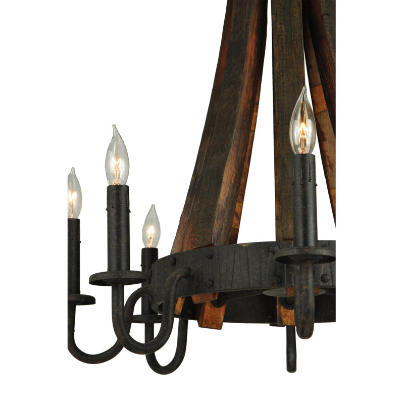 Greenbriar Oak 8 - Light Chandelier