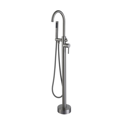 Robinet de baignoire de salle de bain moderne avec douche à main - Fabrication en métal, robinet de baignoire en nickel brossé d'aspect élégant, fabrication solide pour la longévité