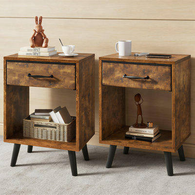 39cm W Manufactured Wood Bedside Table
