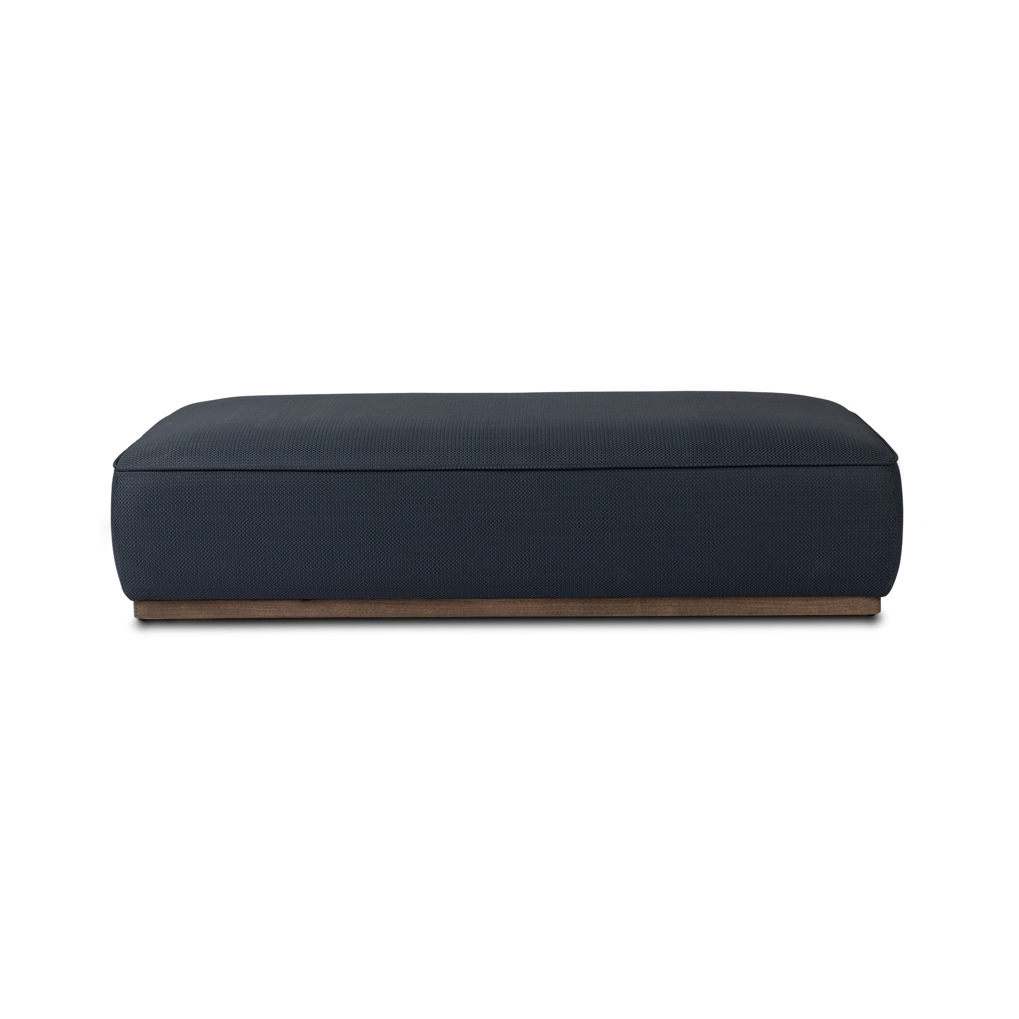 Audrianne Upholstered Ottoman, Fresno Cobalt Faux Leather