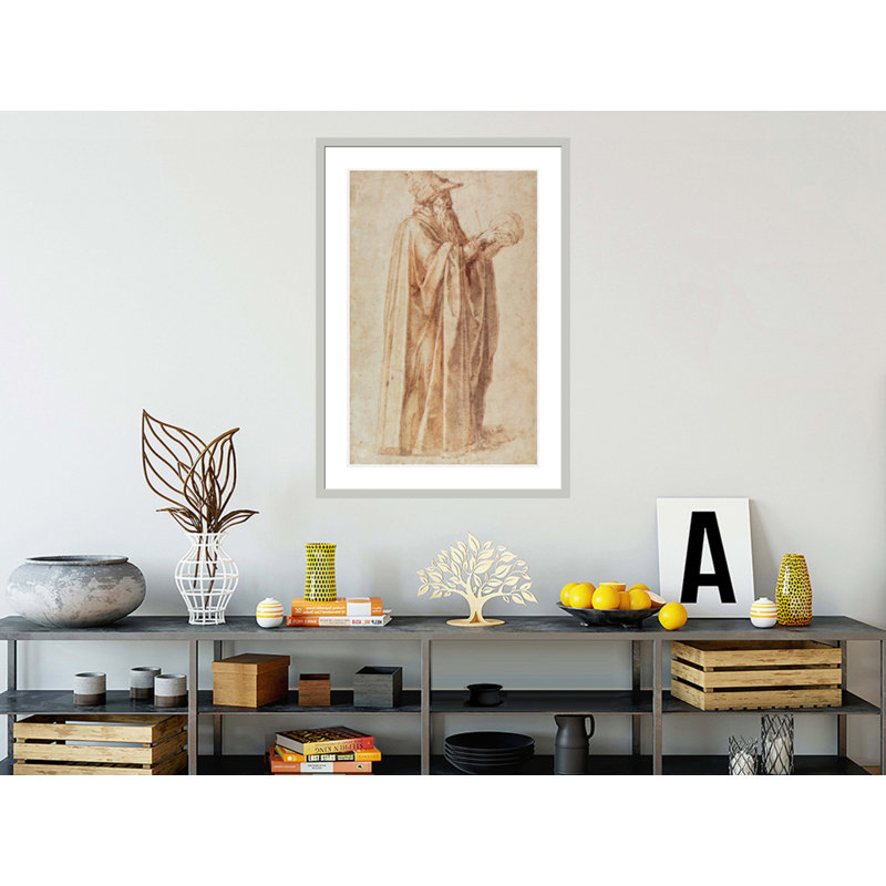 «Study of a Man» par Michelangelo Buonarroti, impression giclée sur cadre, H 41,5 po x l 29,18 po