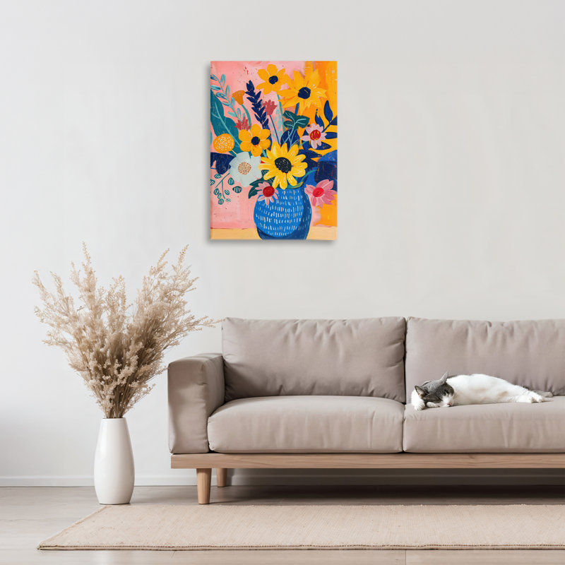 Vase coloré en toile, design par LSR Creative Studio, H 24 po x l 16 po