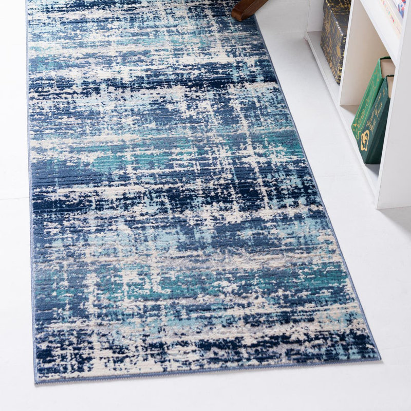 Tapis bleu, Tapis de couloir 2 pi x 5 pi 11 po