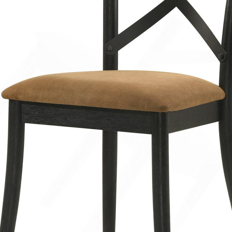 Chaise d'appoint brune et noire (ensemble de 2)