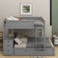Lit superposé double avec lit gigogne et bureau-1704069076