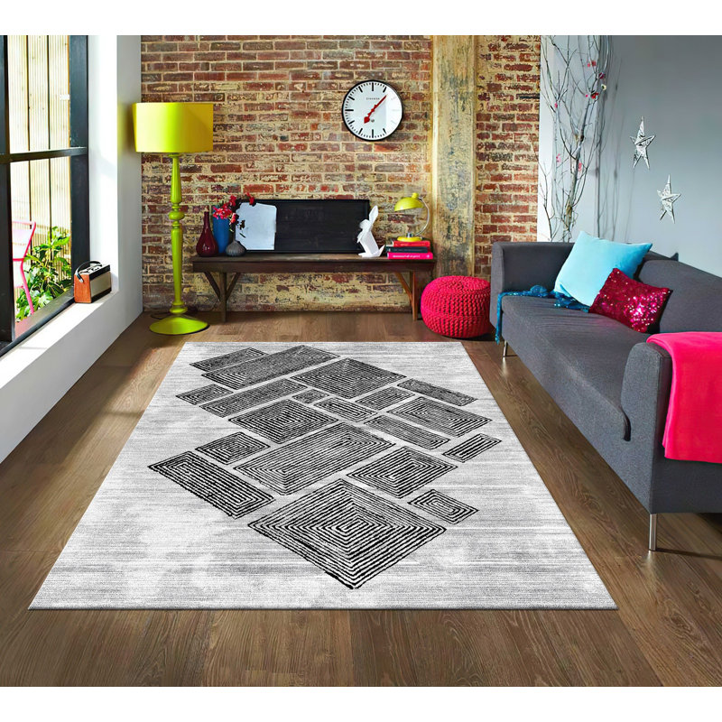 Orkanger Abstract Area Rug, Rectangle 120 x 180cm