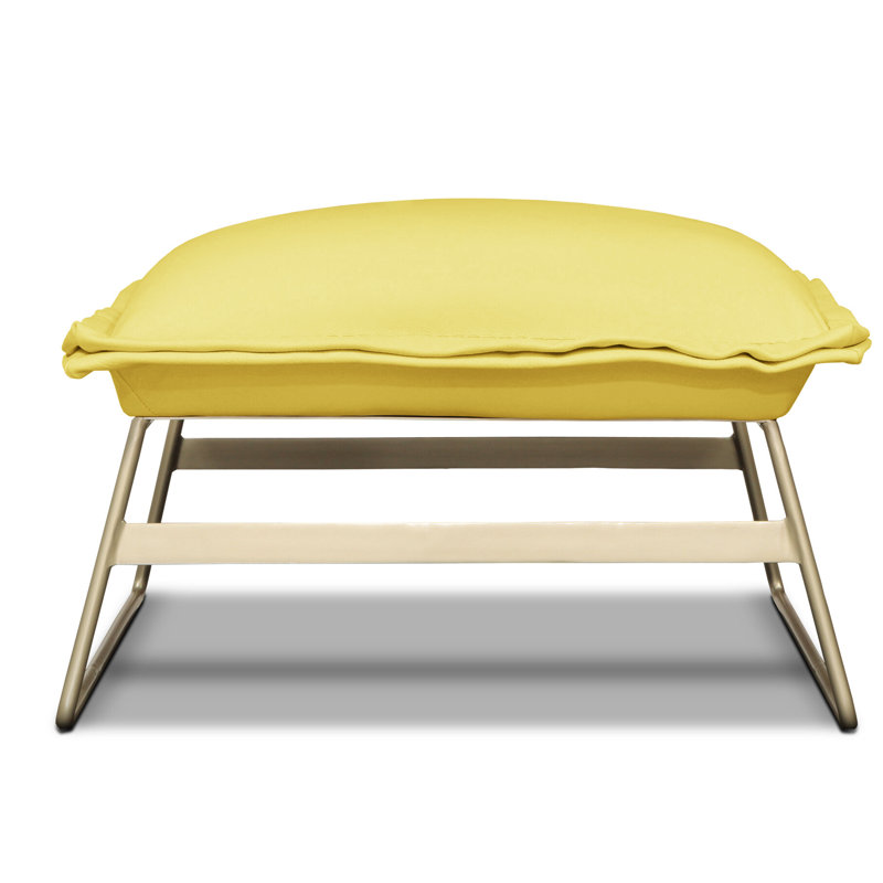 Tweety Leather Ottoman, Satin Brass, Daffodil (Cartier)