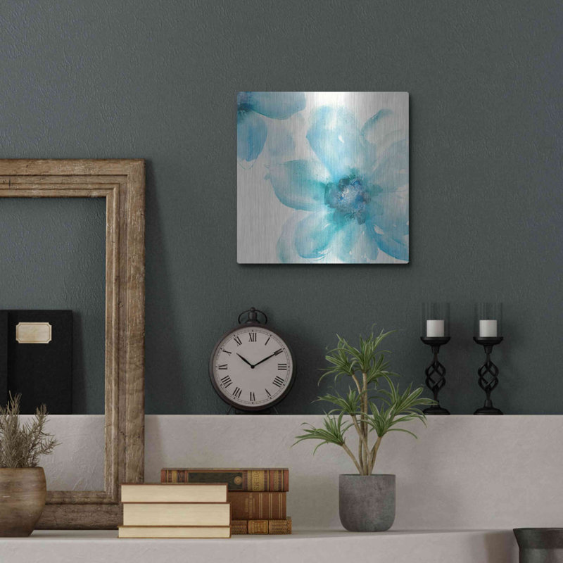 «Teal Cosmos I» par Chris Paschke, H 12 po x l 12 po