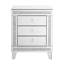 Armoire de rangement argentée à trois tiroirs et armoire de rangement multifonctionnelle
