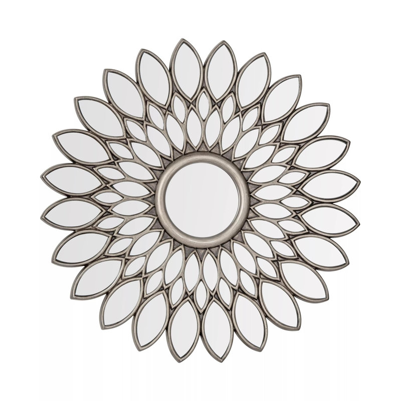 Glass Flat Wall Mirror, Silver