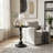 15.75 in Diameter Black Minimalist Side Table, Easy Assembly