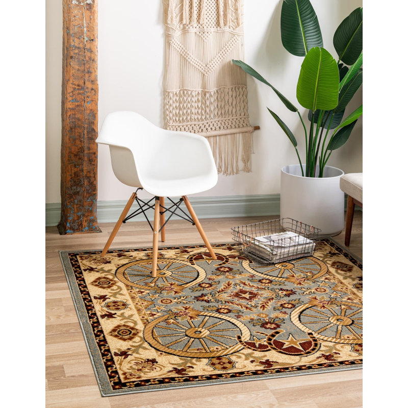 Athallia Oriental Indoor Rug, Square 7'10"
