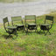 4 chaises pliantes portatives avec fonction de rangement - excellente pour l'extérieur