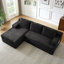 Canapé d'angle infonuagique en forme de L avec assise profonde, aucun assemblage requis, canapé-lit modulable pour salon, chambre, appartement-993515833-993515832
