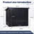 Metal Outdoor Garbage Bin Shed For 2 Trash Cans Black With Sloped Roof，stainless Galvanized Steel