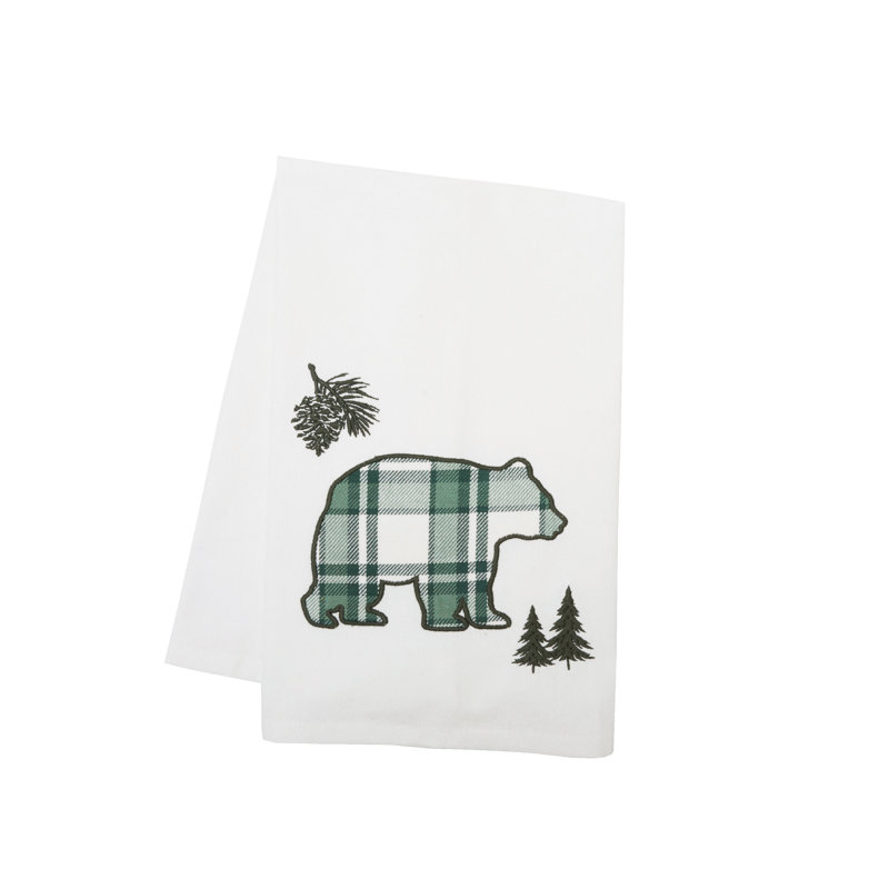 Torchon 100% coton Woodland Evergreen