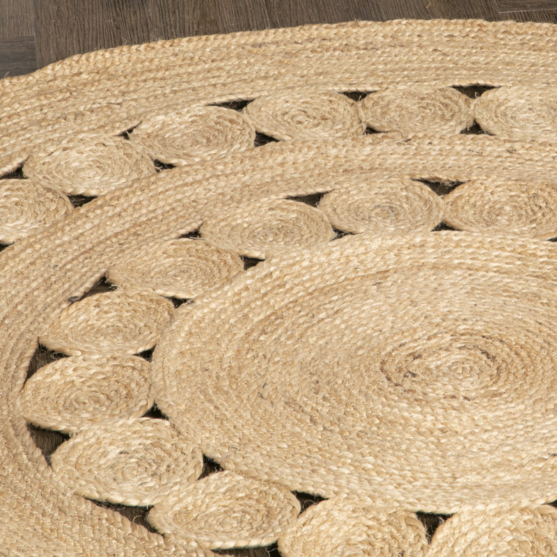 Seigle Round Hand Woven Area Rug, Round 150cm