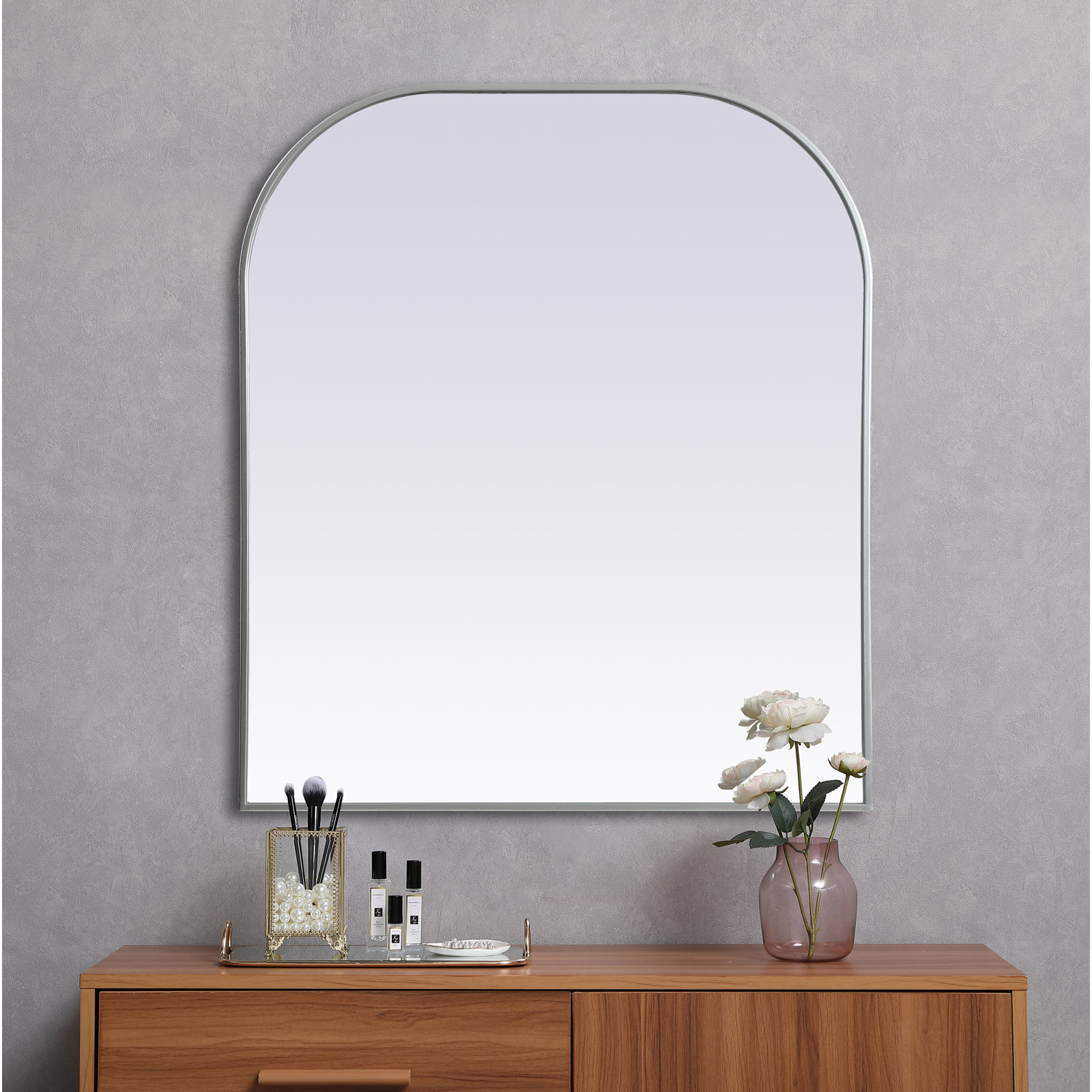 Sabine Accent Mirror, Silver, 42" x 36"