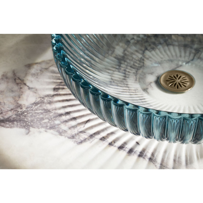 Salute Vessel Bathroom Sink, Translucent Dusk