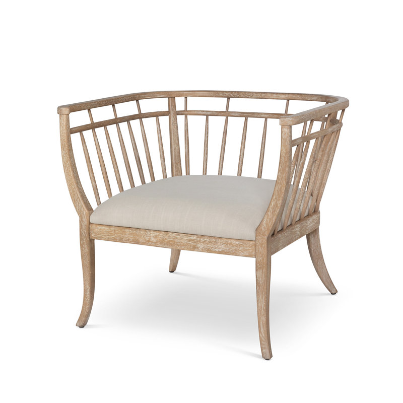 Hyannis Port Occasional Chair, Whitewash, Beige Polyester Blend